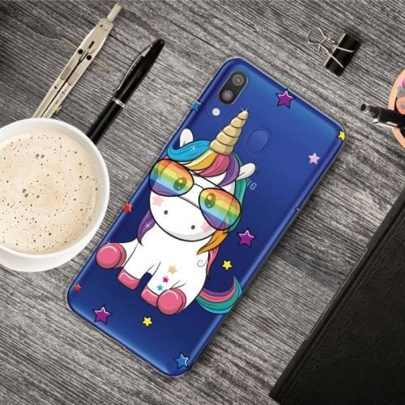 Patty gél tok Samsung Galaxy A30 / A20 készülékhez - egyszarvú és csillagok
