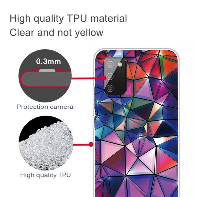 Patty zselés tok Samsung Galaxy A03s (166.6 x 75.9 x 9.1mm) - színes geometriai formák