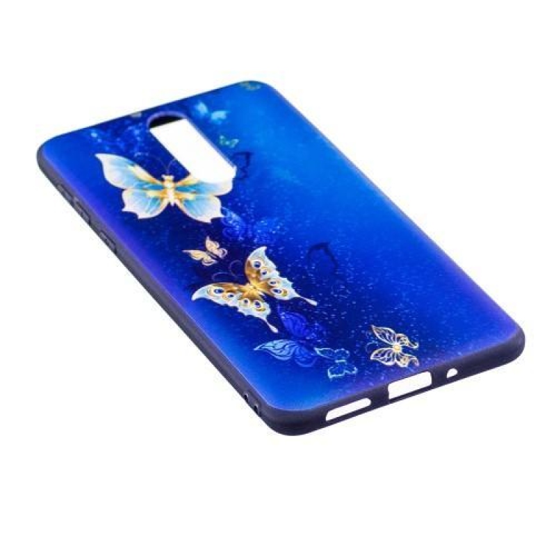 Patty zselés tok motívummal Nokia 8-hoz - kék pillangó