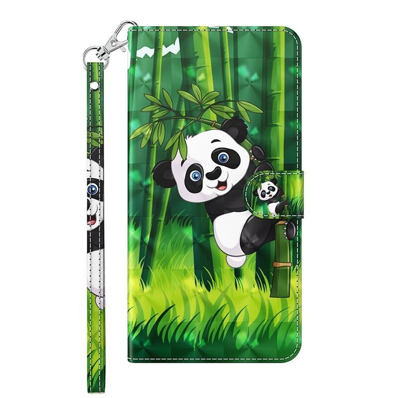 Nyomtatott pénztárca tok Xiaomi Redmi Note 11 4G/Note 11S 4G - panda a bambuszon