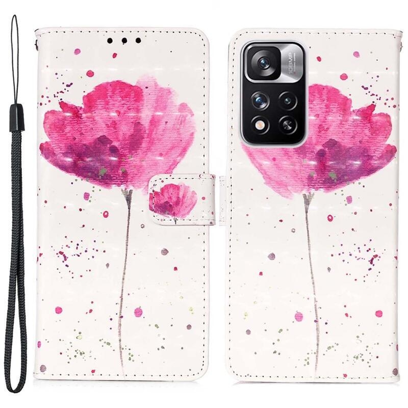 Patty pénztárca tok Xiaomi Redmi Note 11 Pro+ 5G - rózsaszín virág