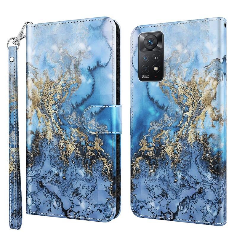 Nyomtatott pénztárca tok Xiaomi Redmi Note 11 Pro 4G/5G - absztrakt minta