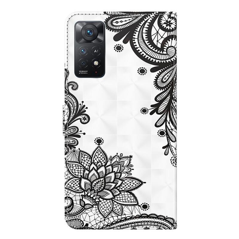Nyomtatás pénztárca tok Xiaomi Redmi Note 11 Pro 4G/5G - csipke virág
