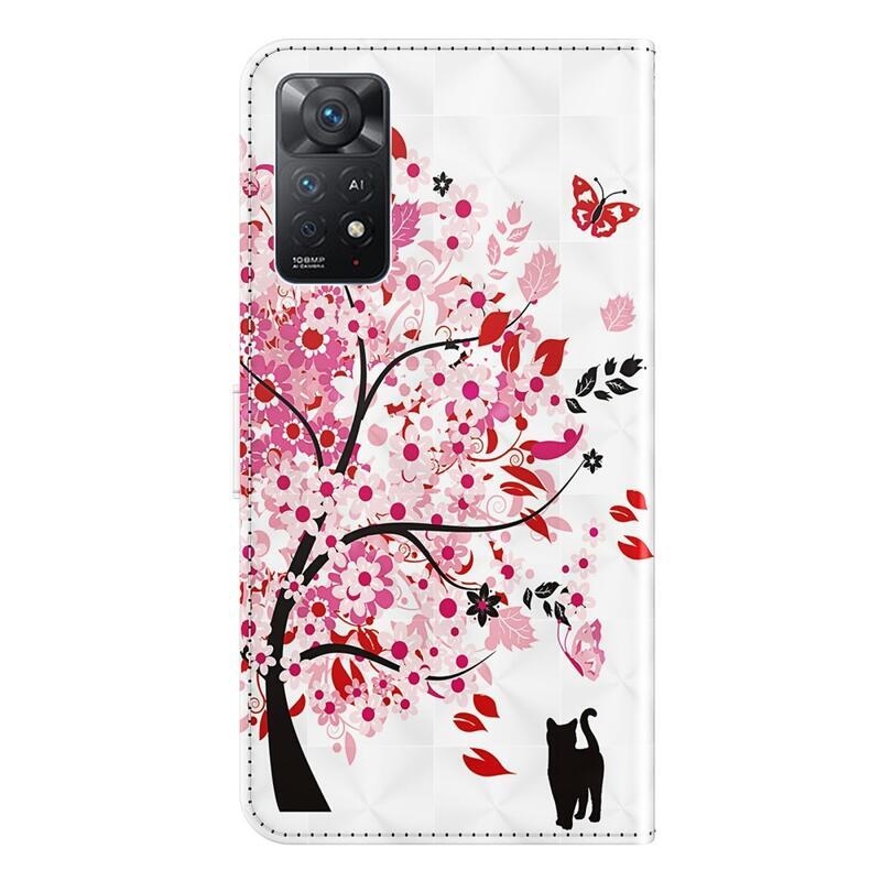 Nyomtatás pénztárca tok Xiaomi Redmi Note 11 Pro 4G/5G - virágzó fa