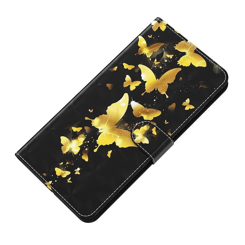 Nyomtatott pénztárca tok Xiaomi Redmi Note 11 Pro 4G/5G - arany pillangókhoz