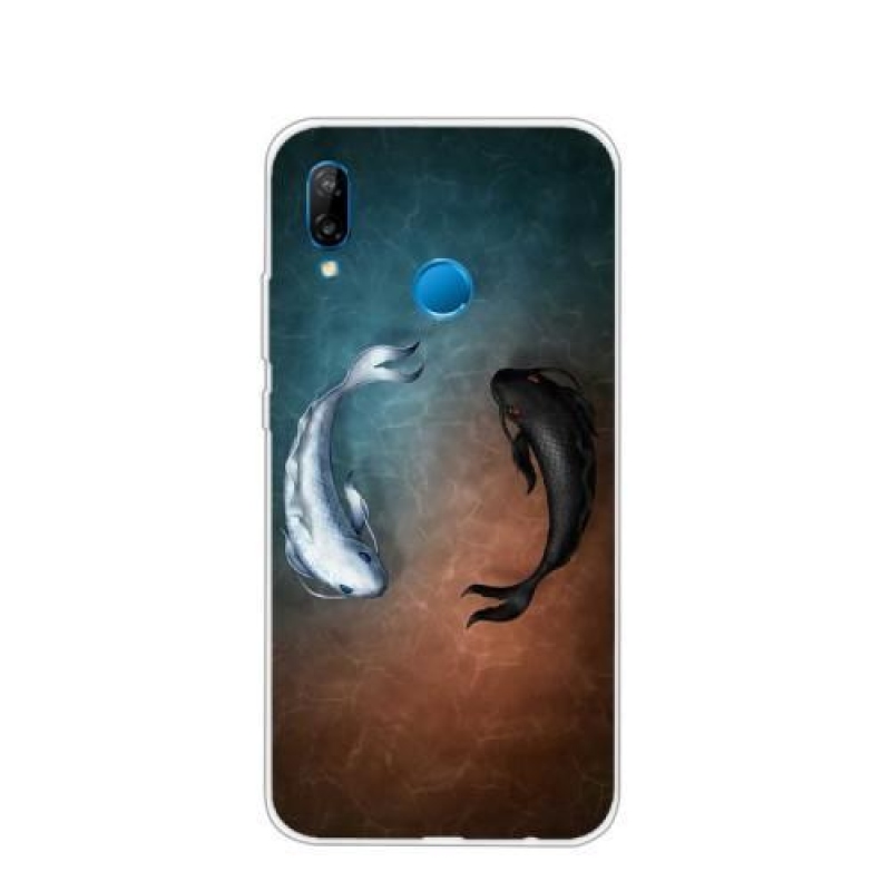 Patty szilikon borítás Huawei P20 Lite készülékhez - fekete és fehér halak