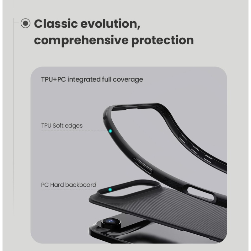 Nillkin Super Frosted PRO hátlap az Apple iPhone 17 Air készülékhez Fekete