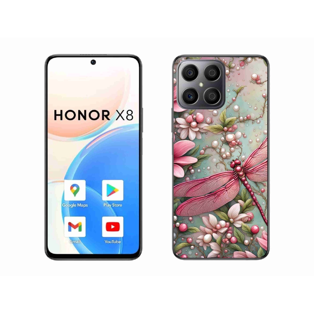 Zselés borítás mmCase a Honor X8-hoz - szitakötő