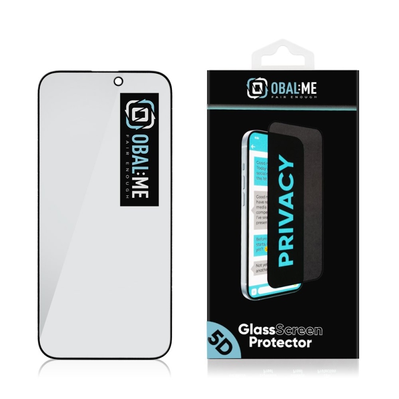 CSOMAG:ME Privacy 5D edzett üveg Apple iPhone 16 Pro Max Fekete