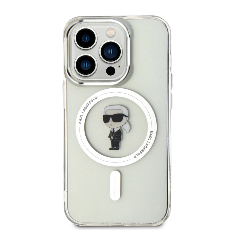 Karl Lagerfeld IML IML Ikonik MagSafe hátlap iPhone 15 Pro készülékhez - átlátszó