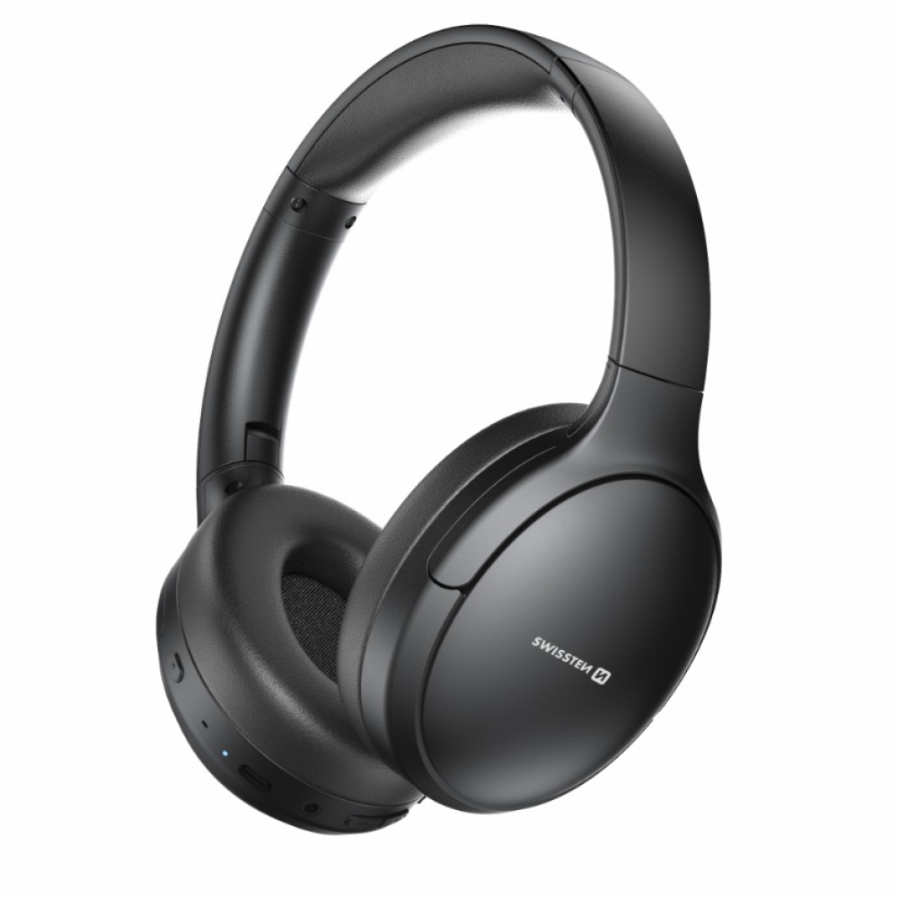Swissten bluetooth fejhallgató ANC PURE - fekete