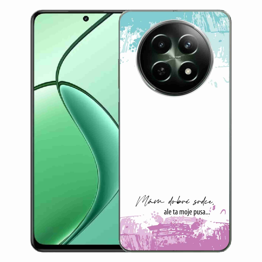 Gél borító mmCase a Realme 12 5G/12x 5G készülékhez - vicces szöveg 3 fehér háttérrel