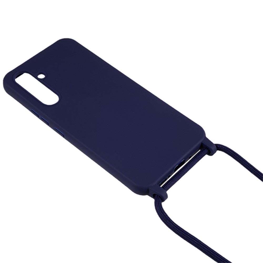 Zsinórral ellátott zselés tok Samsung Galaxy A36 5G-hez - sötétkék