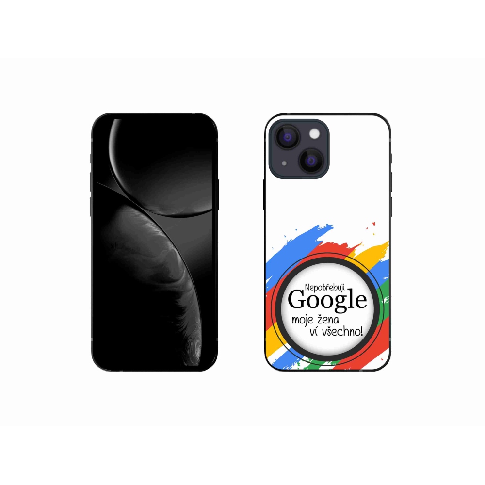 Gél borítás mmCase iPhone 13 mini 5.4 - a nő mindent tud fehér háttérrel