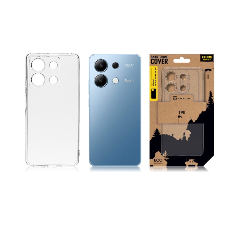 Taktikai TPU borítás a Xiaomi Redmi Note 13 5G számára Átlátszó