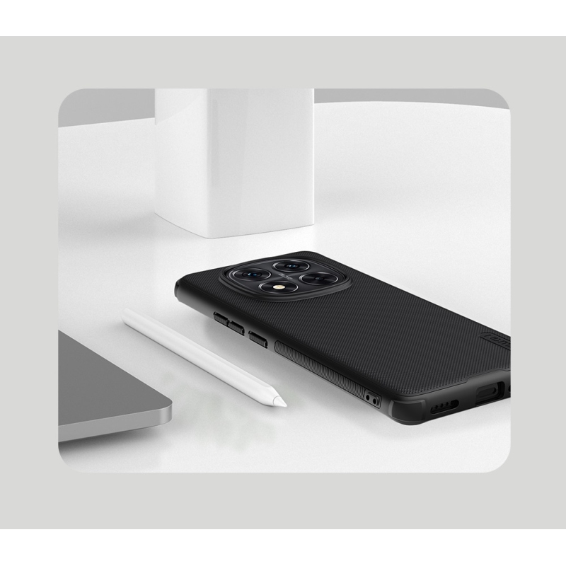 Nillkin Super Frosted PRO hátlap a Xiaomi Redmi Note 14 Pro+ 5G számára Fekete