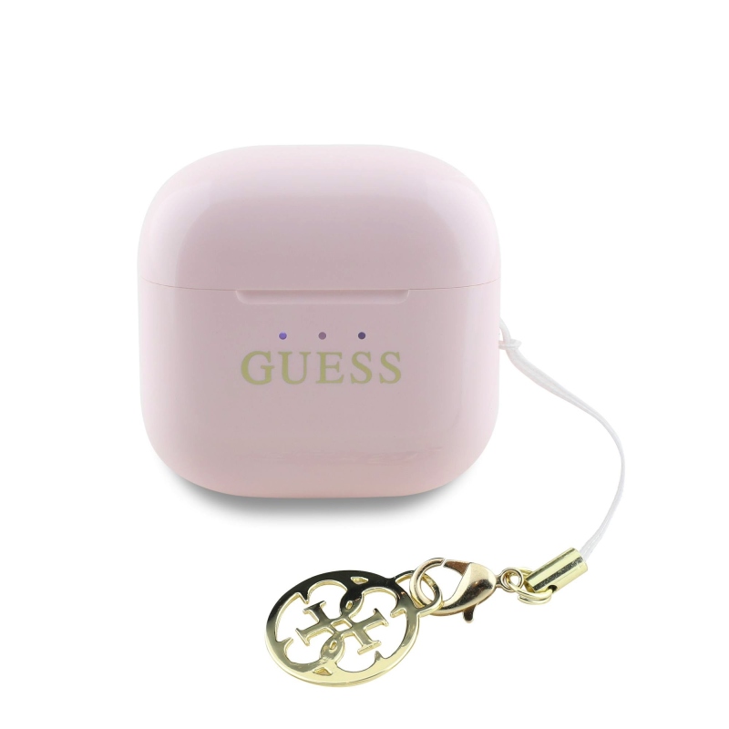 Guess Classic Logo Charm TWS vezeték nélküli fejhallgató rózsaszín
