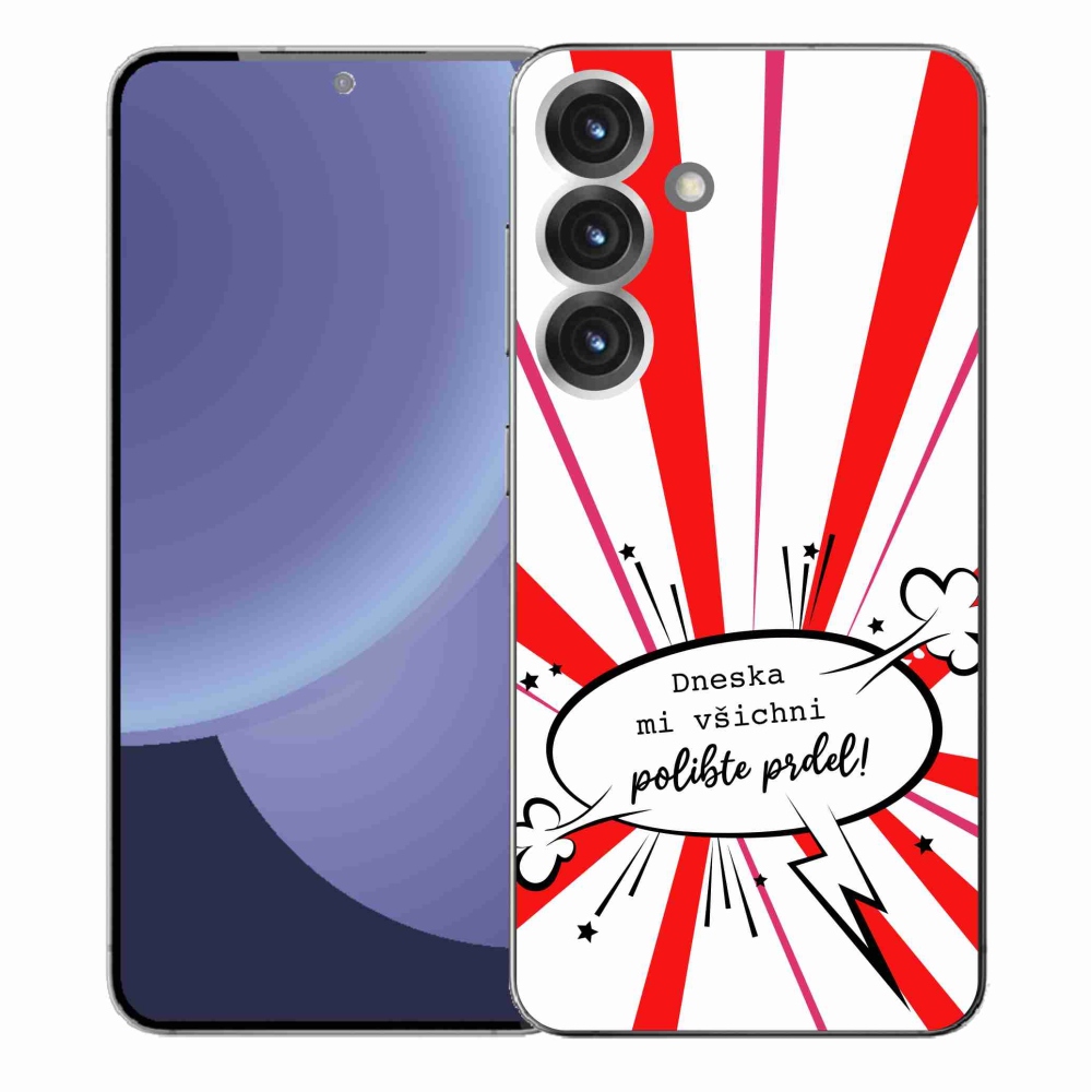 Gél borító mmCase Samsung Galaxy S25+ - vicces szöveg 15 fehér háttérrel