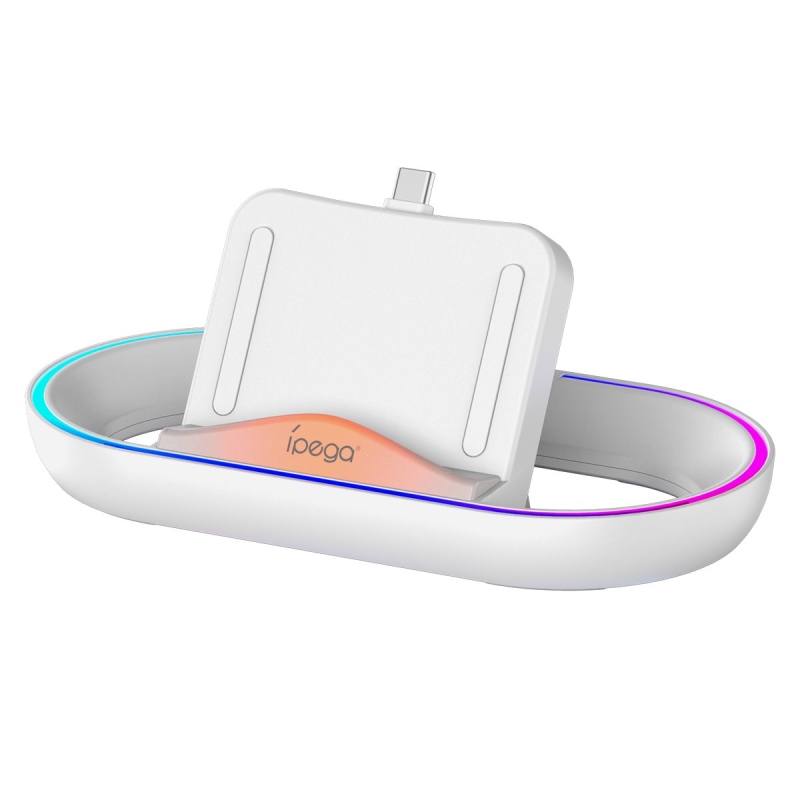 iPega P5P02 töltő dokkoló RGB-vel a Playstation Portal távoli lejátszóhoz Fehér színű