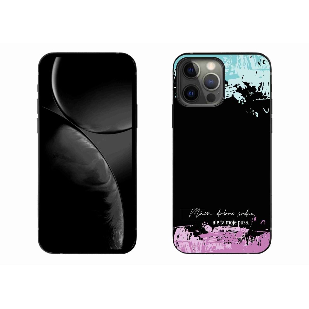 Gél borítás mmCase iPhone 13 Pro Max 6.7 készülékhez - vicces szöveg 3 fekete háttér