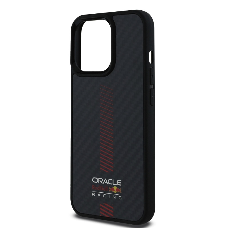 Red Bull Carbon Powerbar MagSafe MagSafe hátlap iPhone 13 Pro-hoz Fekete