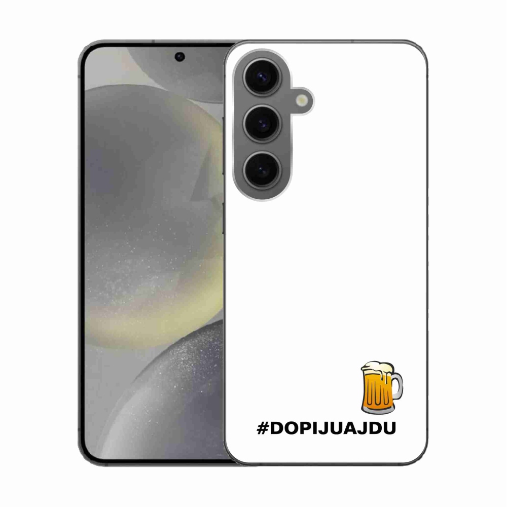 Gél borító mmCase Samsung Galaxy S24 - sör motívum 1 fehér háttérrel