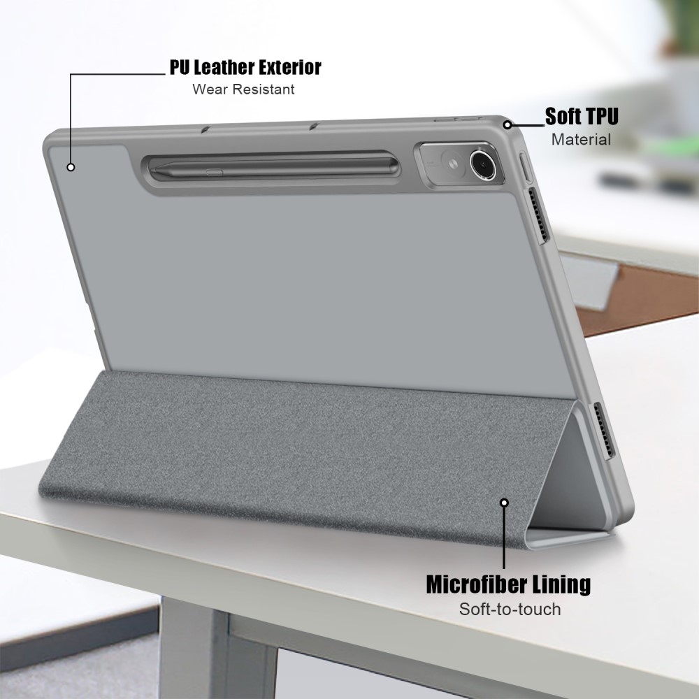 Ügyes záró tok Lenovo Tab P12 táblagéphez - szürke