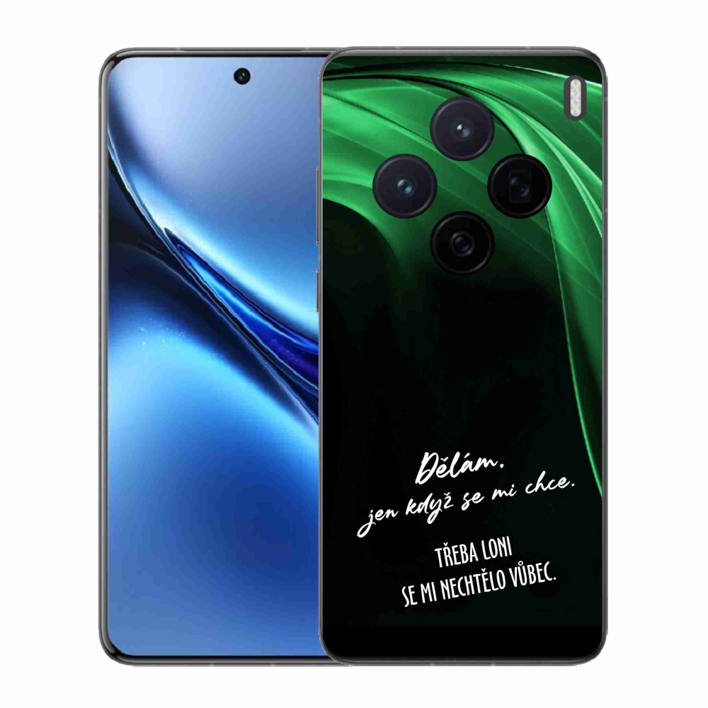Gél borító mmCase a Vivo X200 5G készülékhez - vicces szöveg 12 fekete háttér