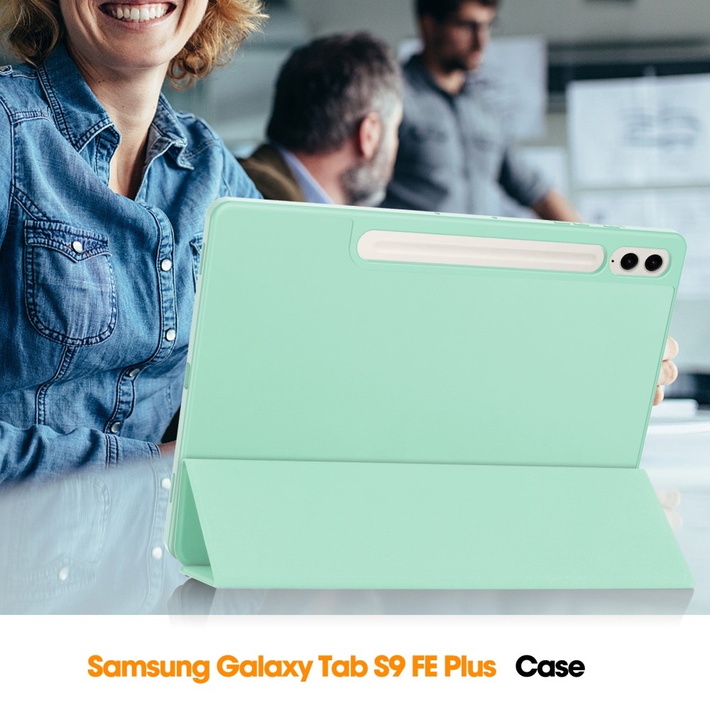Tok okos záró tok Samsung Galaxy Tab S9 FE+ készülékhez - világoszöld