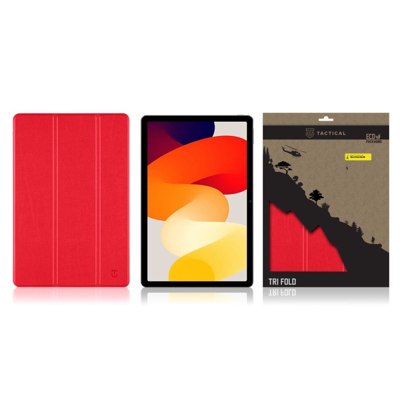 Taktikai könyv Tri Fold Case for Xiaomi Redmi Pad SE Red