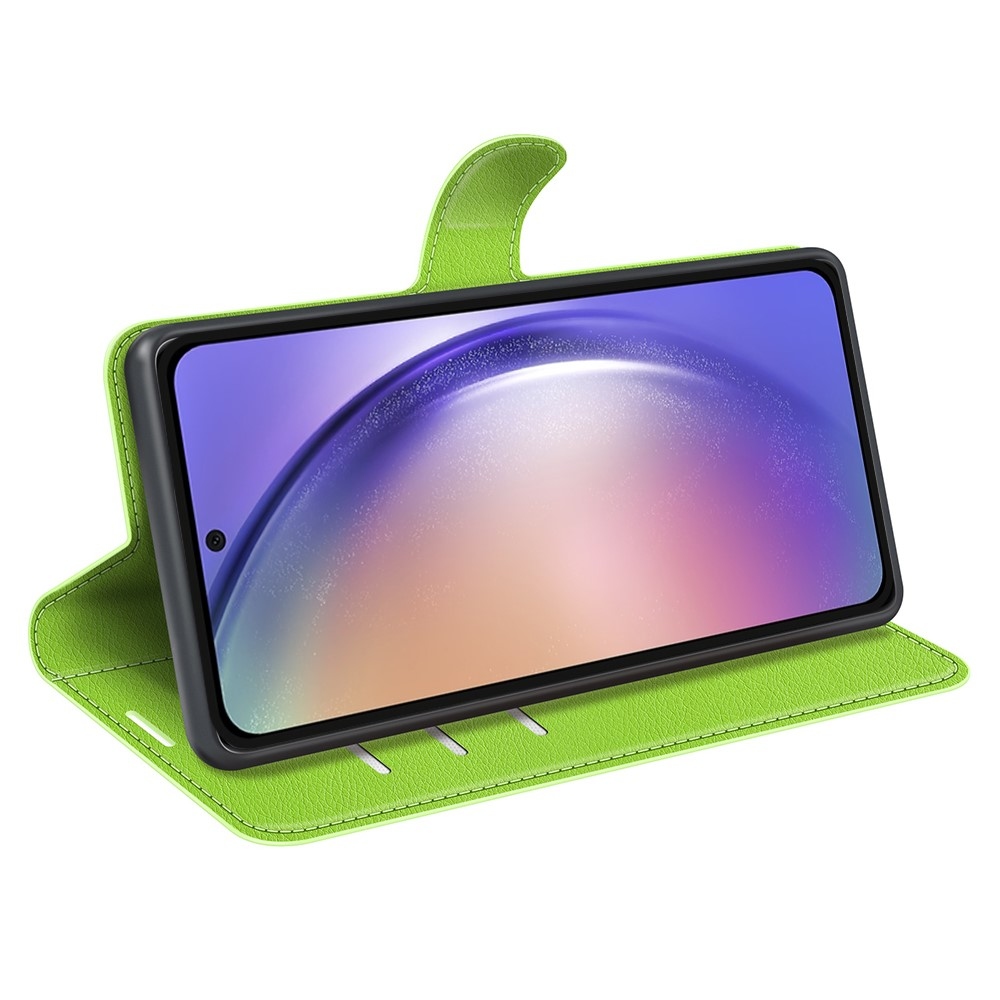 Litchi könyv tok Samsung Galaxy A55 5G - zöld