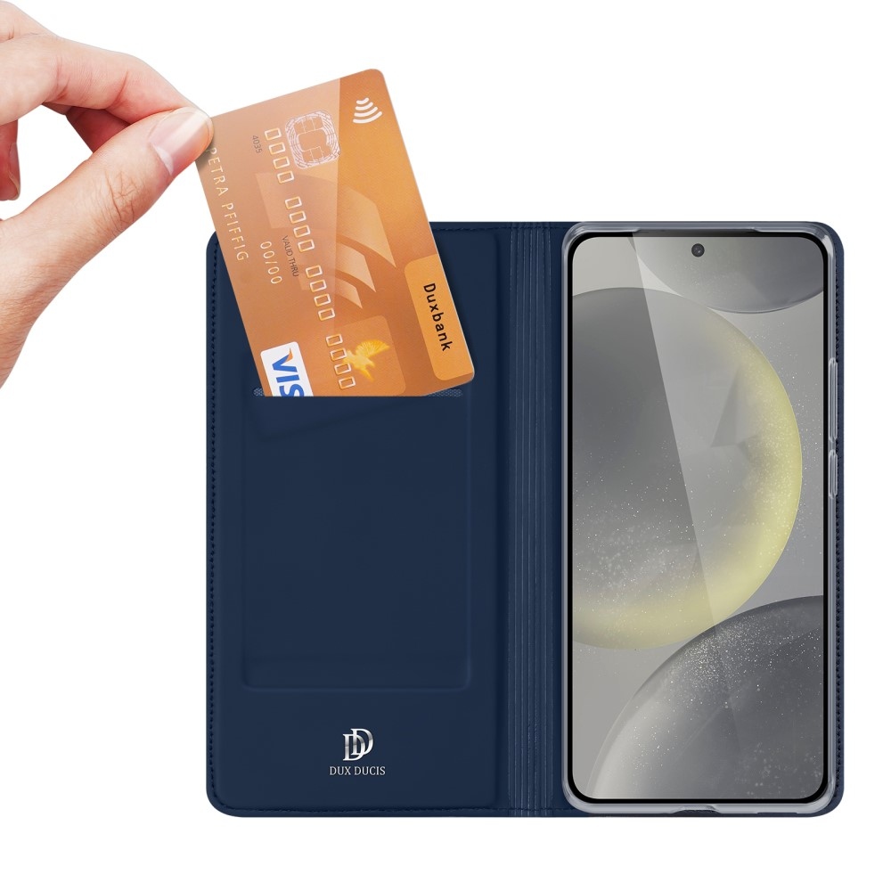 DUX könyvtáska Samsung Galaxy S24 FE készülékhez - sötétkék