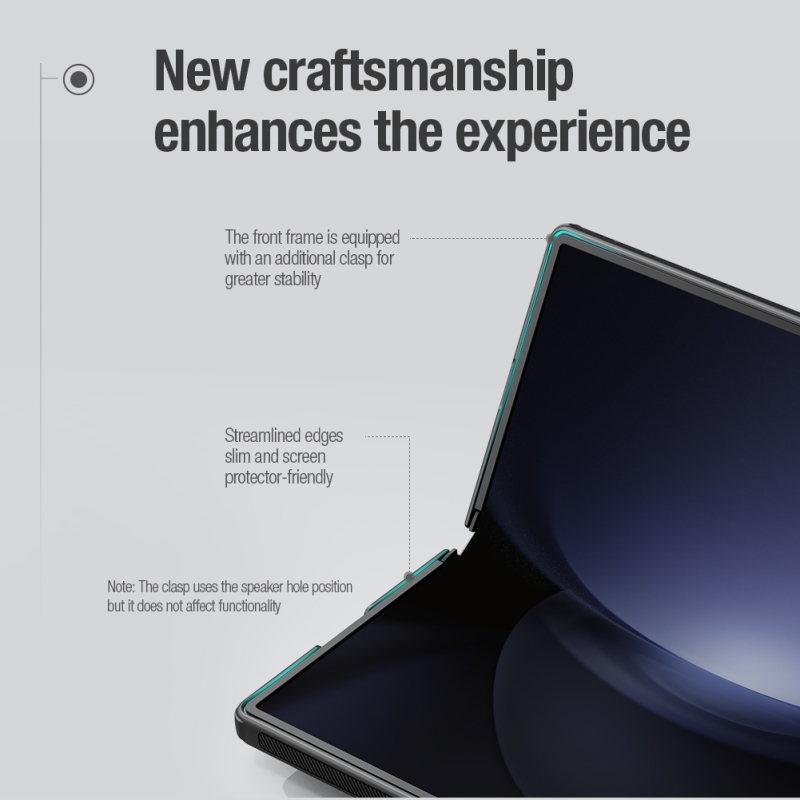 Nillkin Super Frosted FOLD mágneses hátlap a Samsung Galaxy Z Fold 6-hoz Fekete fekete