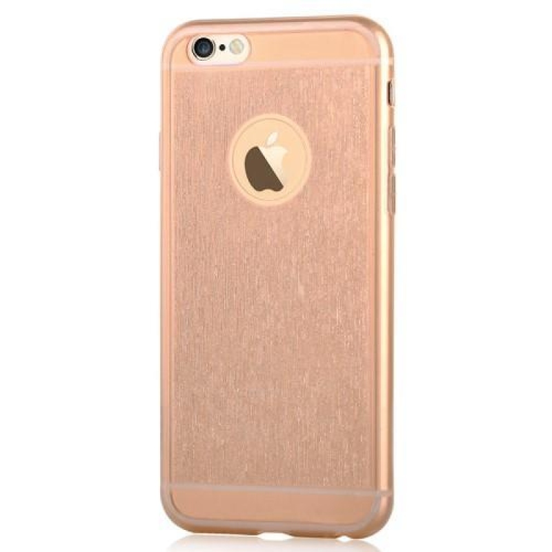 Homokfúvott zselés tok iPhone 6s Plus és 6 Plus készülékhez - arany színben