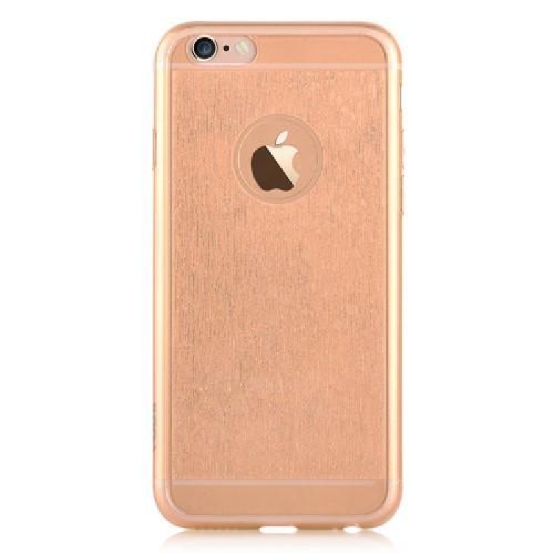 Homokfúvott zselés tok iPhone 6s Plus és 6 Plus készülékhez - arany színben