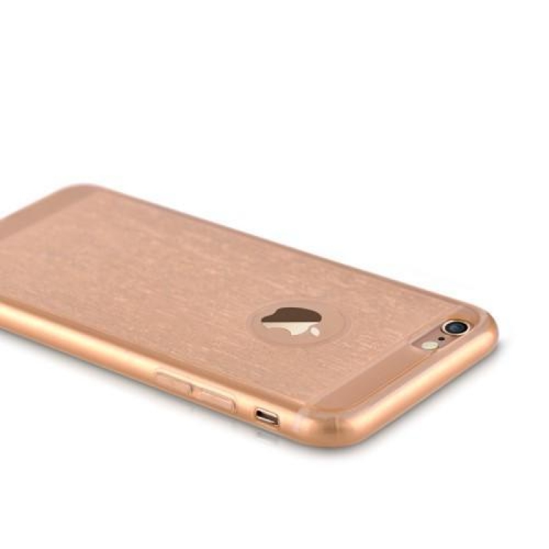 Homokfúvott zselés tok iPhone 6s Plus és 6 Plus készülékhez - arany színben
