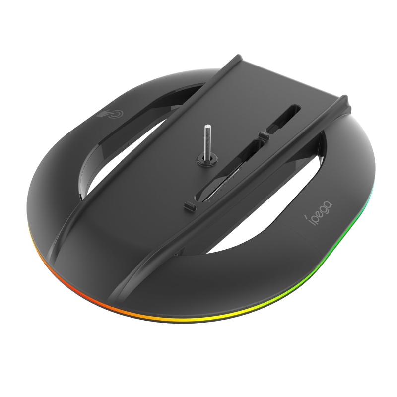 iPega P5S035SAH Függőleges állvány (2xUSB-A) RGB-vel PS5 Slim/PS5 Pro-hoz Fekete