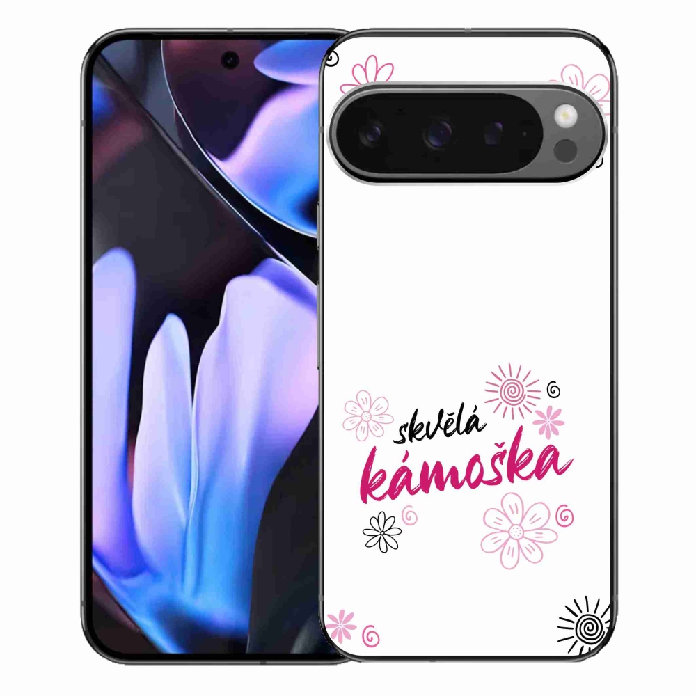 Gél borítás mmCase a Google Pixel 9 Pro XL-en - nagyszerű haver fehér háttérrel