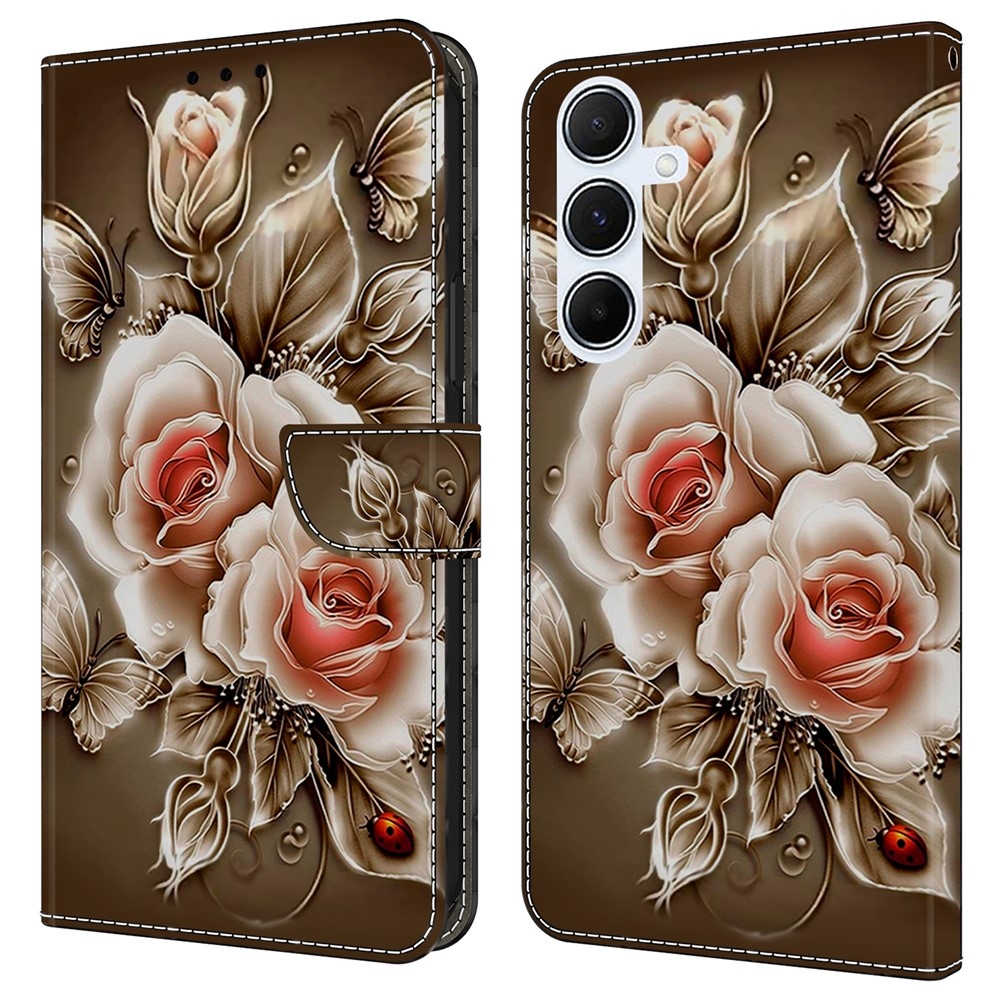 Firmly book tok Samsung Galaxy A17 5G/A26 5G - barna rózsa