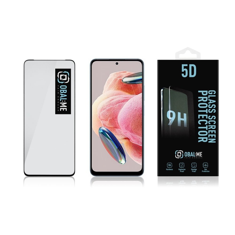 CSOMAG:ME 5D edzett üveg Xiaomi Redmi 12 4G/5G Fekete