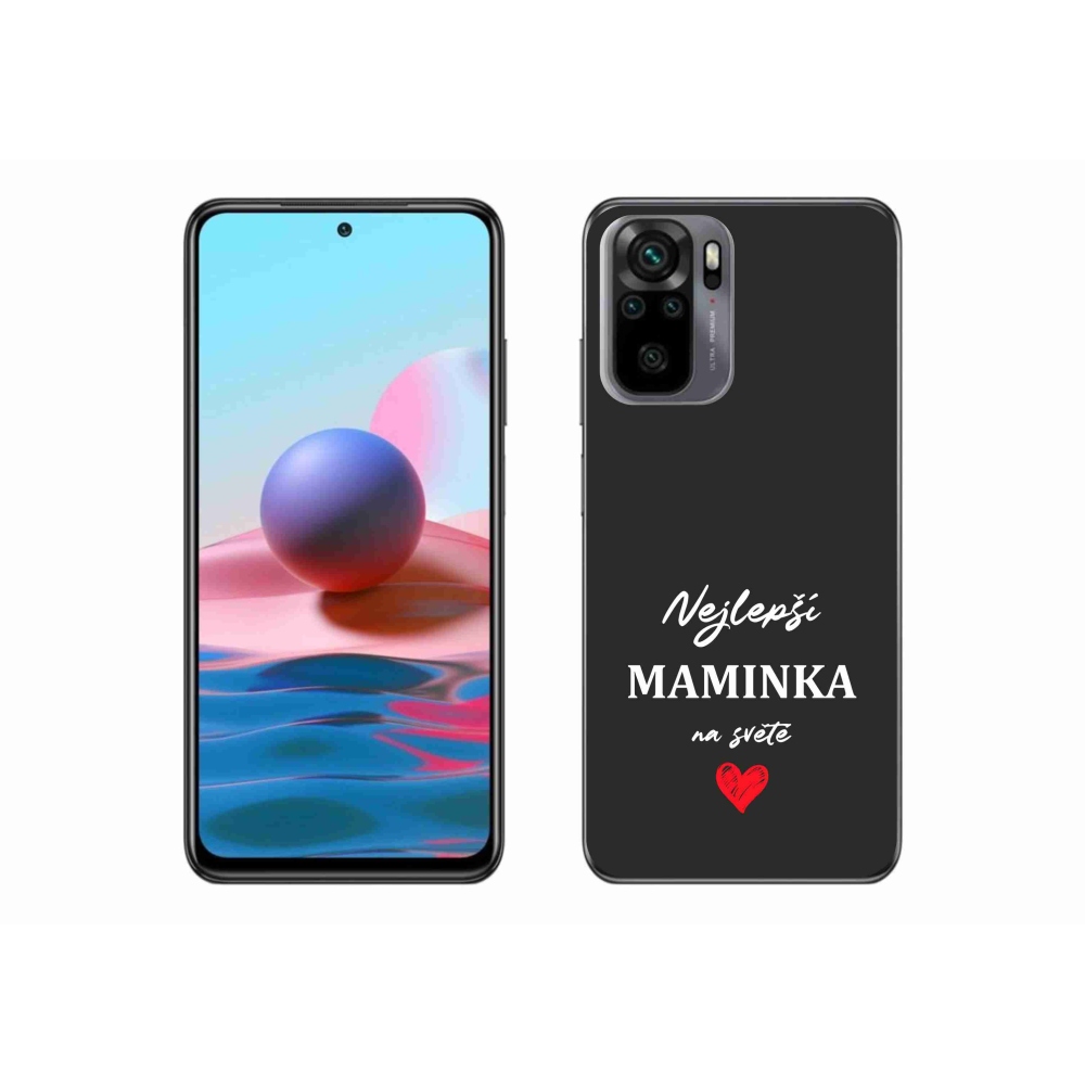 Gél borító mmCase a Xiaomi Redmi Note 10S-hez - legjobb anya 1 fekete háttérrel