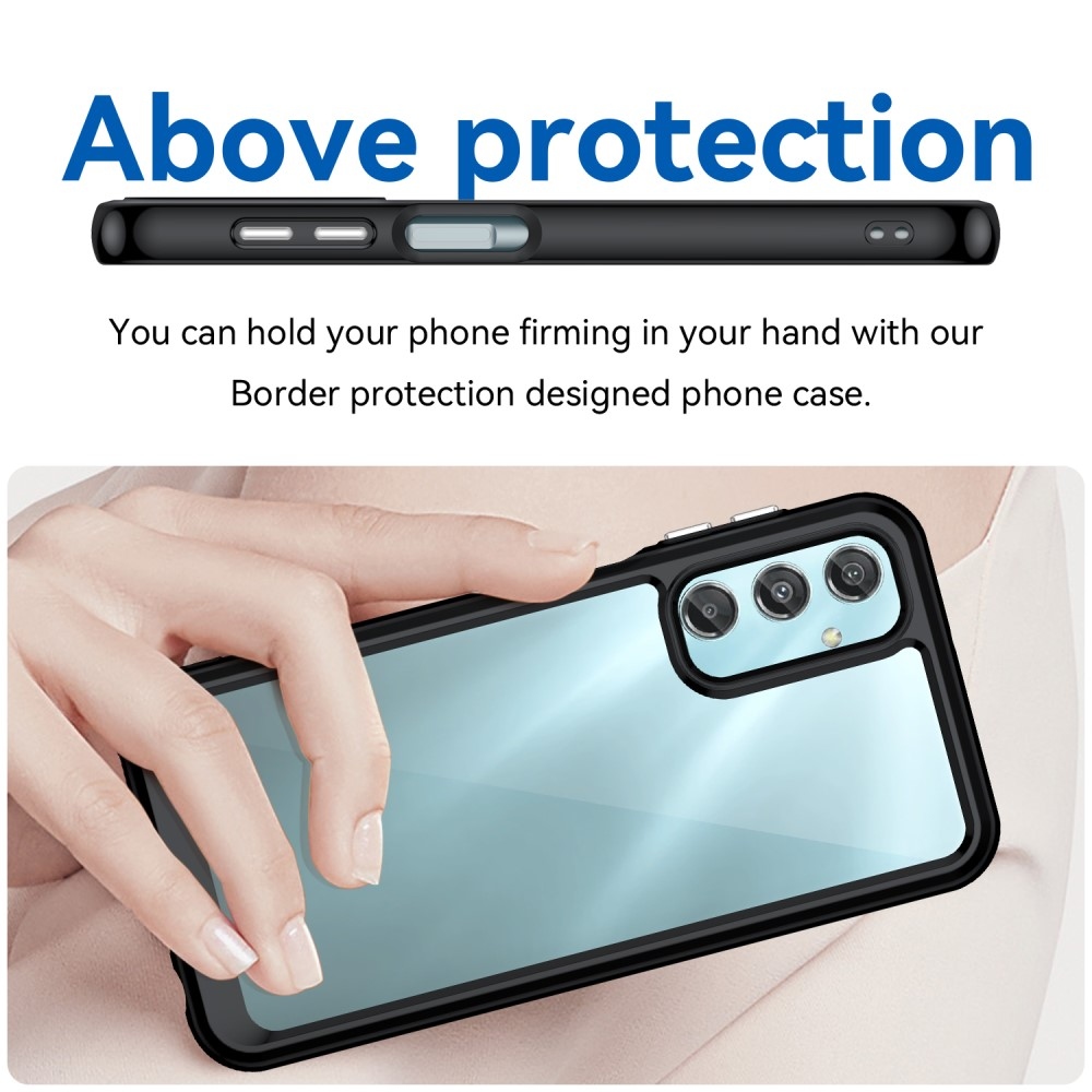Gél tok fix hátlappal Samsung Galaxy A25 5G készülékhez - fekete