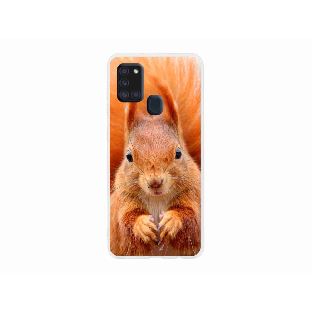 Zselés borítás mmCase Samsung Galaxy A21s készülékhez - mókus