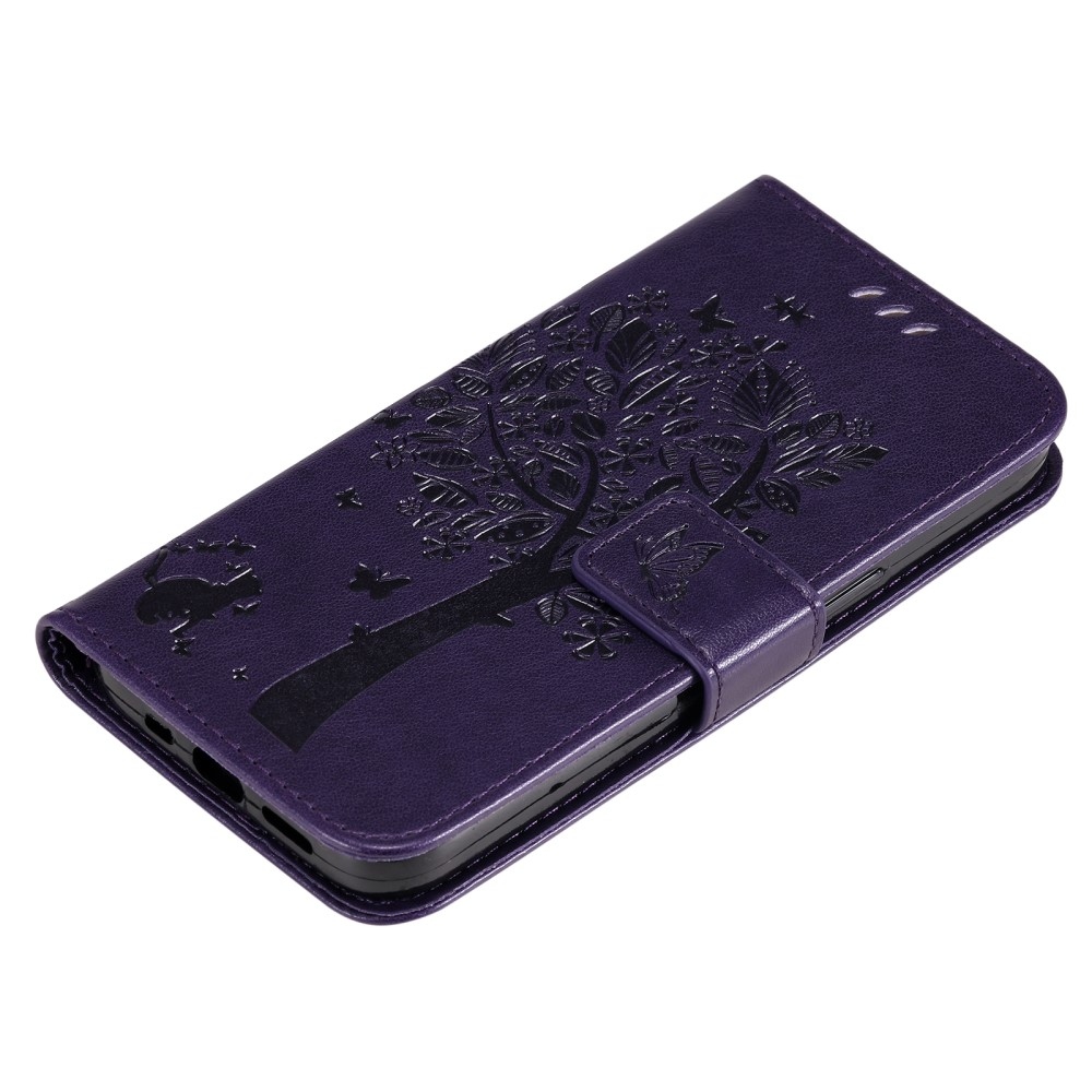 Fák könyv tok Xiaomi 14 - sötét lila