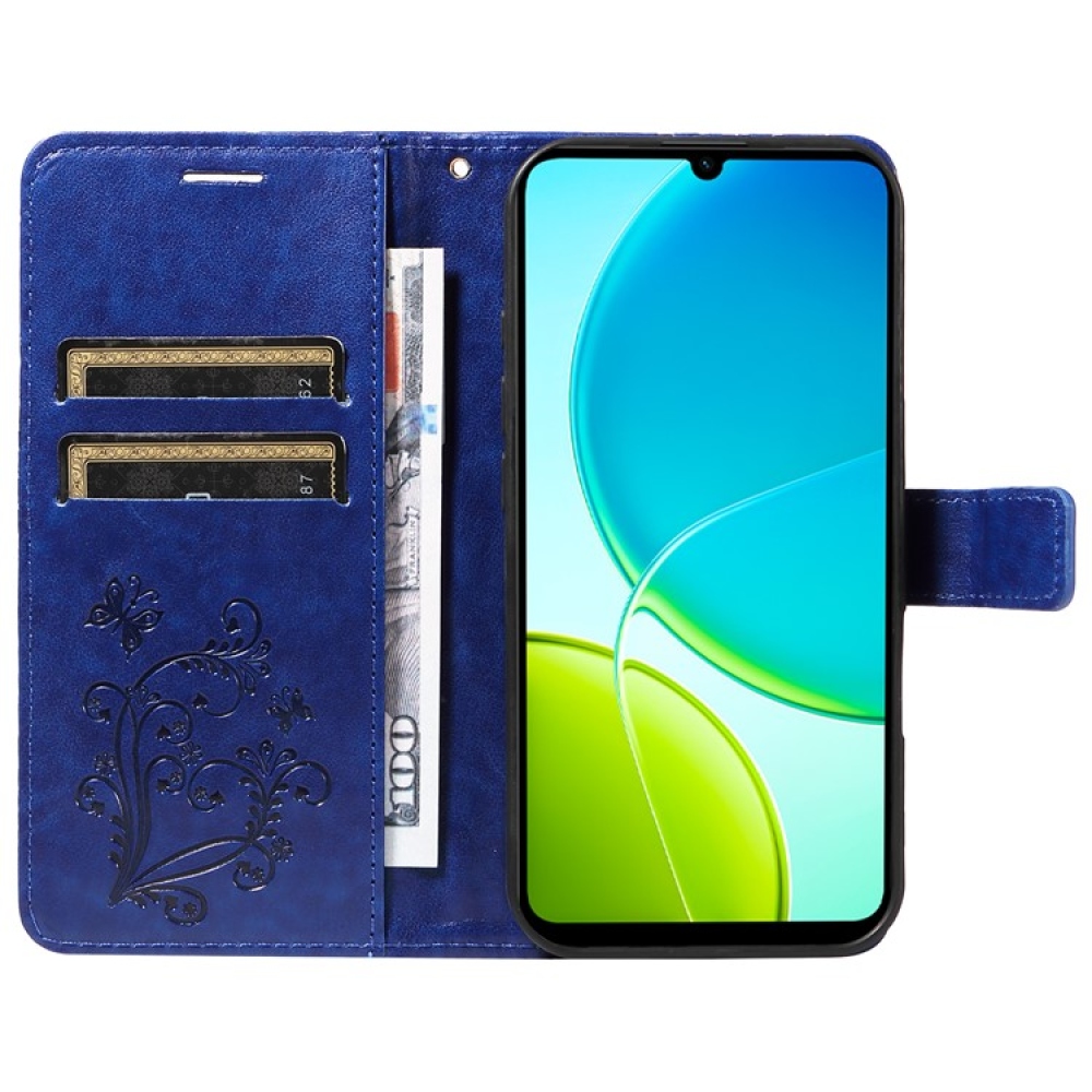 Nagy pillangó könyv tok a Vivo Y29s 5G-hez - kék