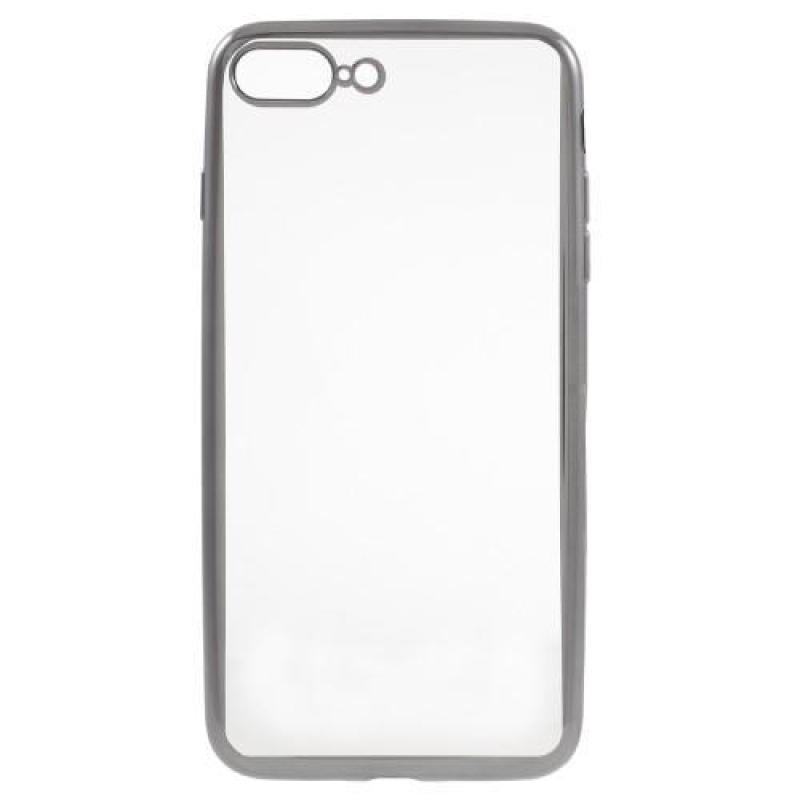 Plate gél tok kontrasztos keretezéssel iPhone 7 Plus és 8 Plus készülékhez - szürke