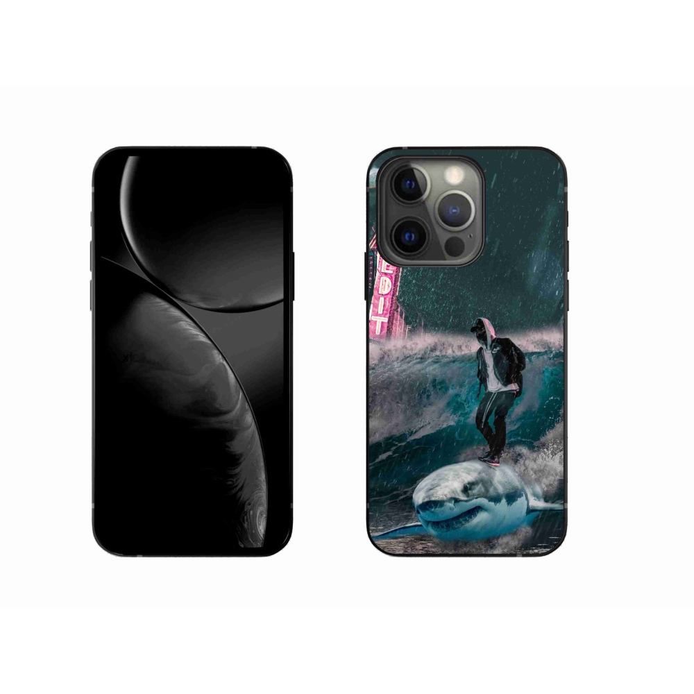 Zselés borítás mmCase iPhone 13 Pro készülékhez - cápa
