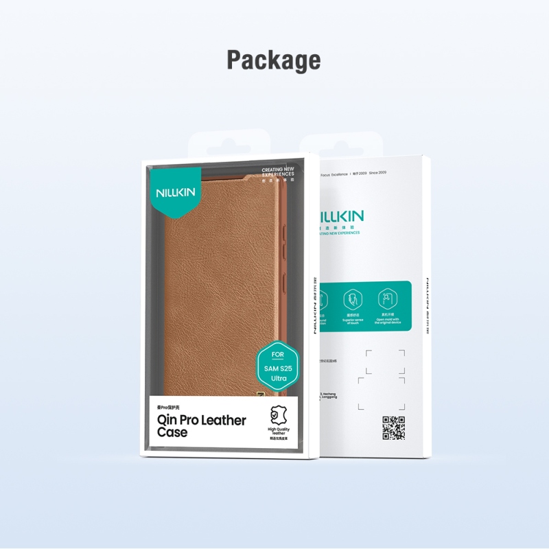 Nillkin Qin Book PRO tok Samsung Galaxy S25 Ultra fekete