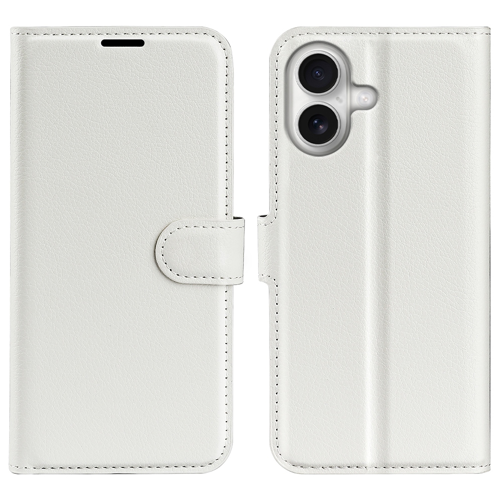 Litchi könyvtáska iPhone 17 készülékhez - fehér