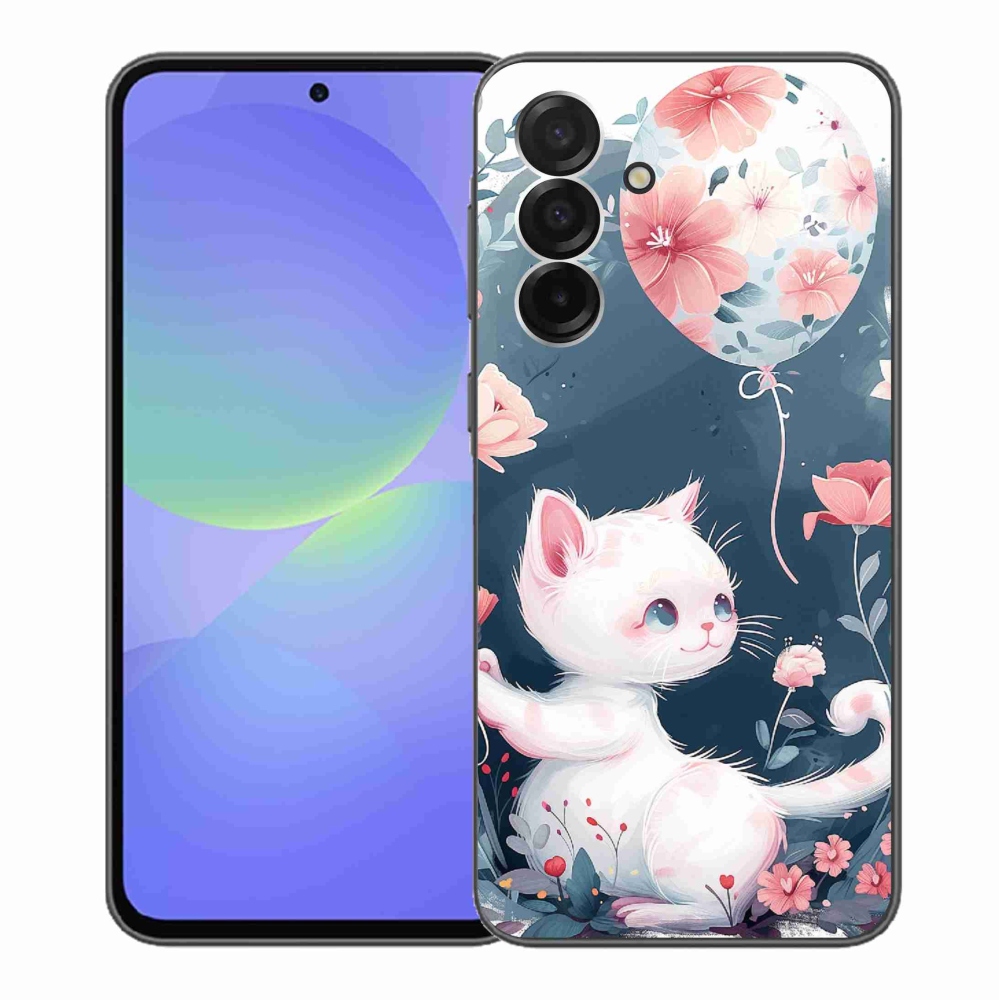 Gél borítás mmCase Samsung Galaxy A36 5G - cica lufival